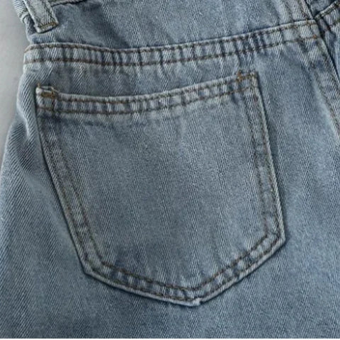 Zomerse Koreaanse Retro High-Waist Losse Spijkershorts